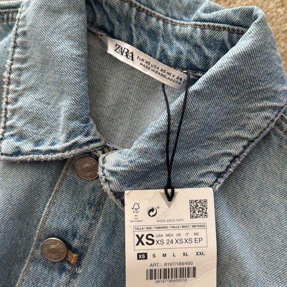 NWT Zara Short Denim Jean Jumpsuit Romper - Picture 14 of 14